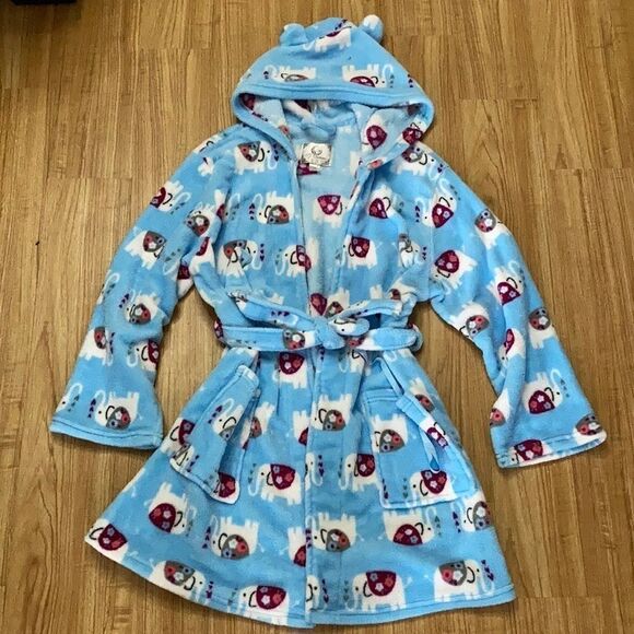 PJ Couture Colorful Fuzzy Robe EUC - Picture 1 of 5